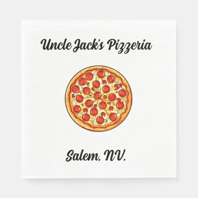 Serviette En Papier Pizzeria personnalisée (Devant)