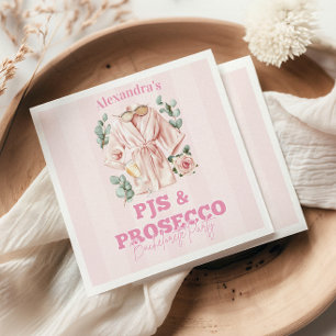 Serviette En Papier Pjs et Prosecco Bachelorette