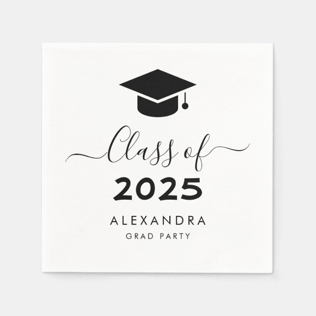Serviette En Papier Plafond de fin d'études 2025 (Devant)