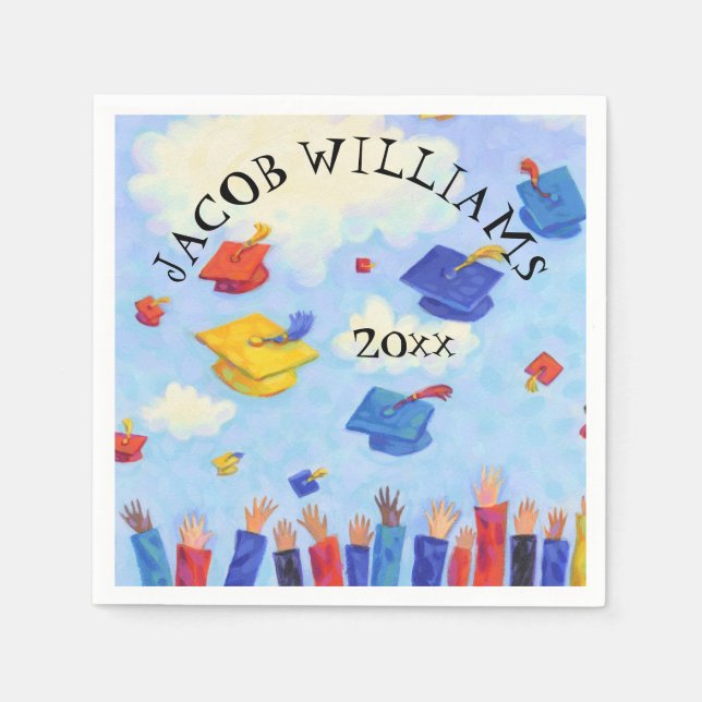 Serviette En Papier Plafond d'études Ajouter le nom et l'année (Devant)