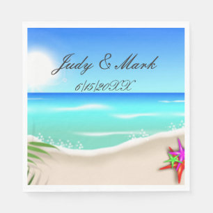 Serviette En Papier Plage Avec Papier D'Épis Coloré