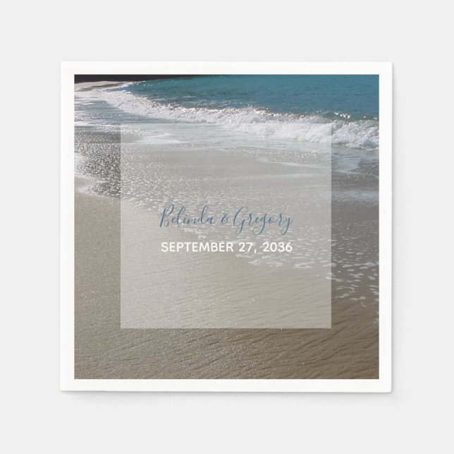 Serviette En Papier Plage balnéaire & Mariage de sable (Devant)