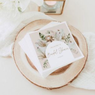 Serviette En Papier Plage bohème pampas herbe douche nuptiale