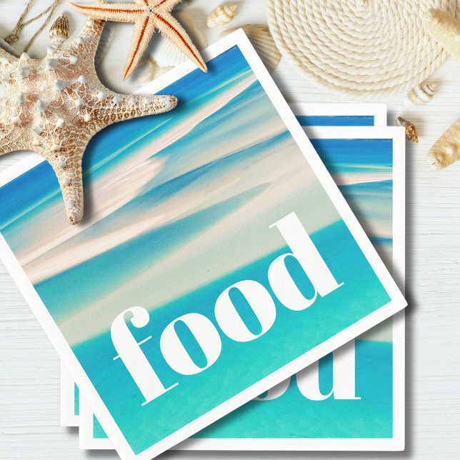 Serviette En Papier Plage Côtière Thème Ocean Blue Party Décor (Créateur téléchargé)