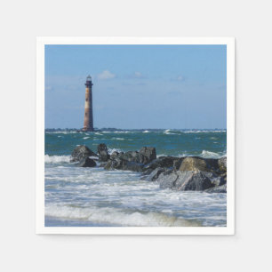 Serviette En Papier Plage de folie de phare de Morris