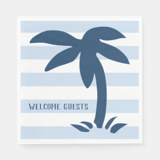 Serviette En Papier Plage de palmiers de style nautique
