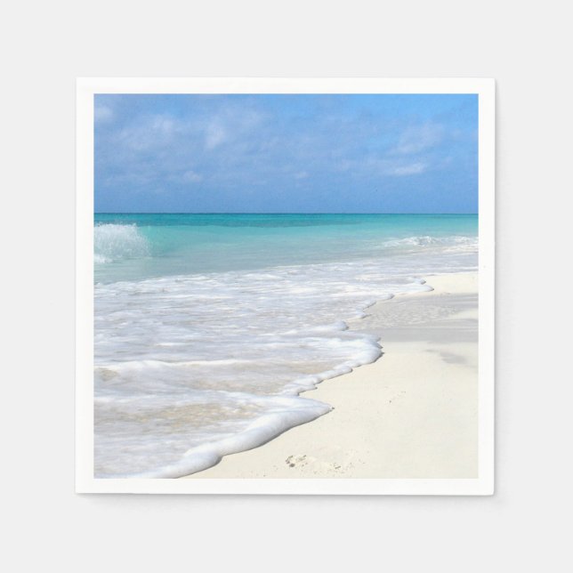 Serviette En Papier Plage de sable blanc Surf doux (Devant)