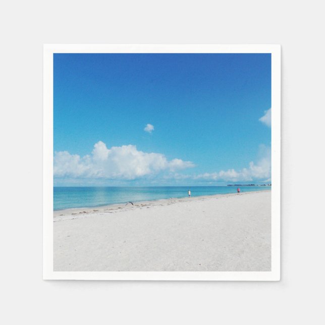 Serviette En Papier Plage de sable blanc tropicale (Devant)