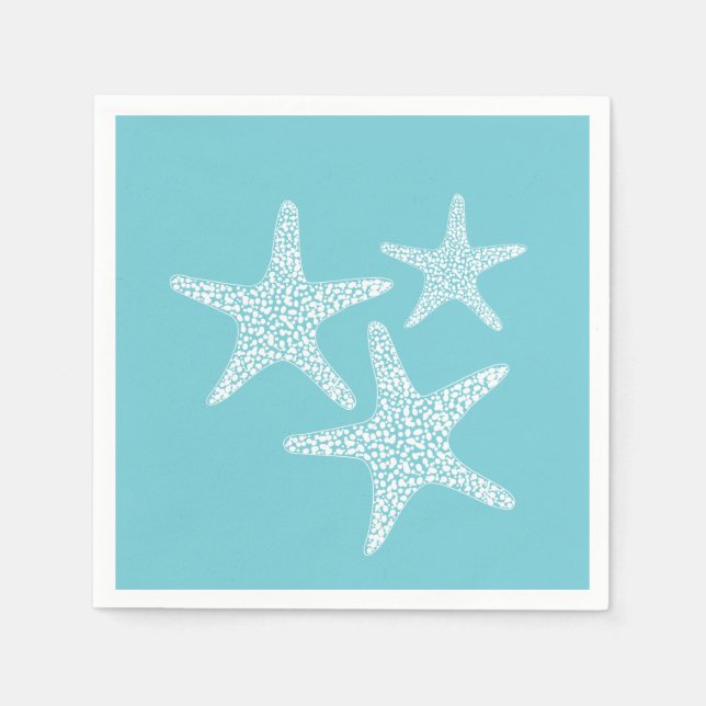 Serviette En Papier Plage de Starfish conception nautique été (Devant)