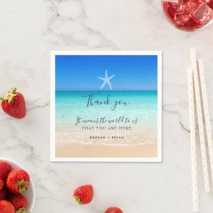 Serviette En Papier Plage Destination Starfish Mariage Napkins