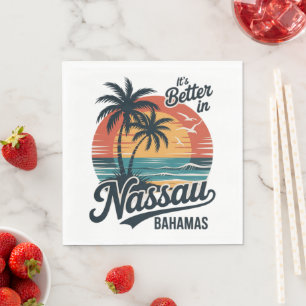 Serviette En Papier Plage d'été à Nassau Bahamas