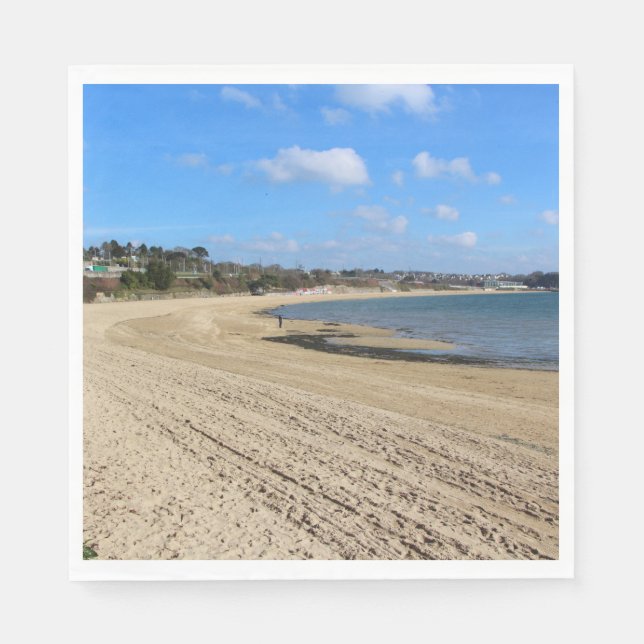 Serviette En Papier Plage du Moulin Blanc à Brest (Devant)
