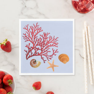 Serviette En Papier Plage thème de la fête serviettes