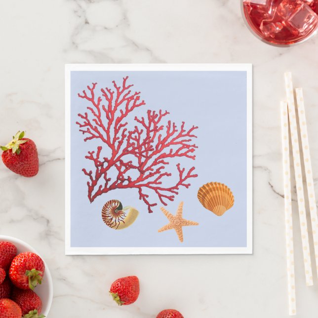 Serviette En Papier Plage thème de la fête serviettes (En situation)