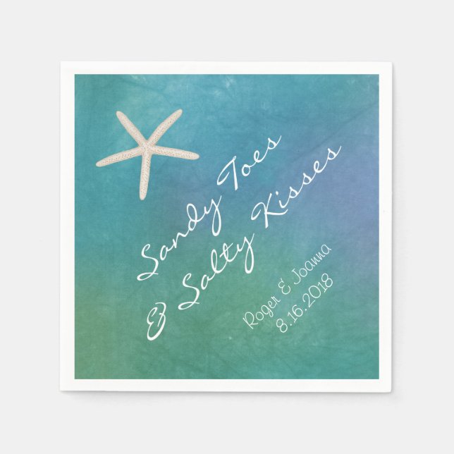 Serviette En Papier Plage Tropical Starfish Napkins (Devant)