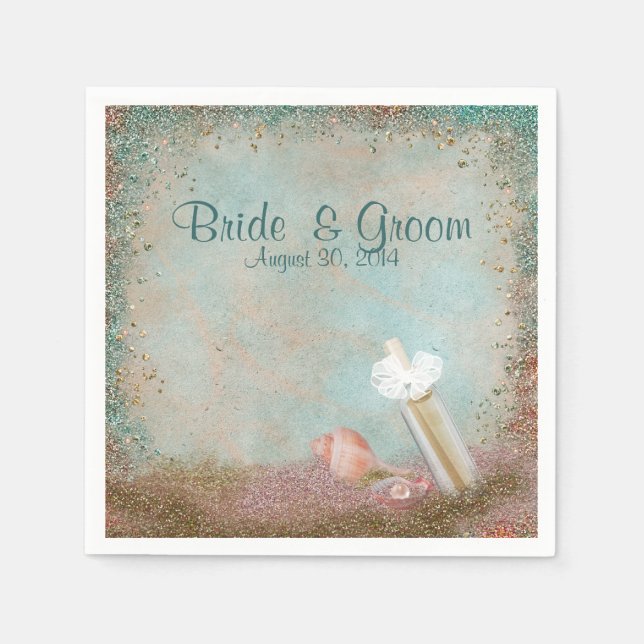 Serviette En Papier Plage tropicale (Devant)