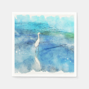 Serviette En Papier Plage tropicale dans le bleu turquoise d'Aqua Turq