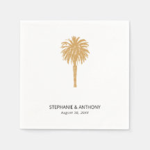 Plage tropicale Gold Palm Tree Destination Mariage