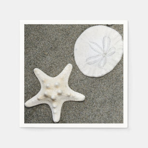 Serviette En Papier Plage X et O's Starfish Sanddollar Papier Napkin