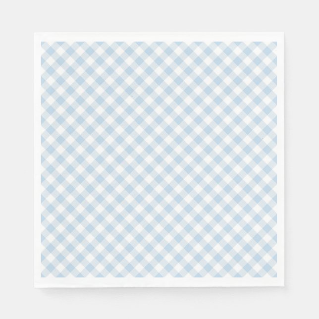 Serviette En Papier Plaid Bleu (Devant)