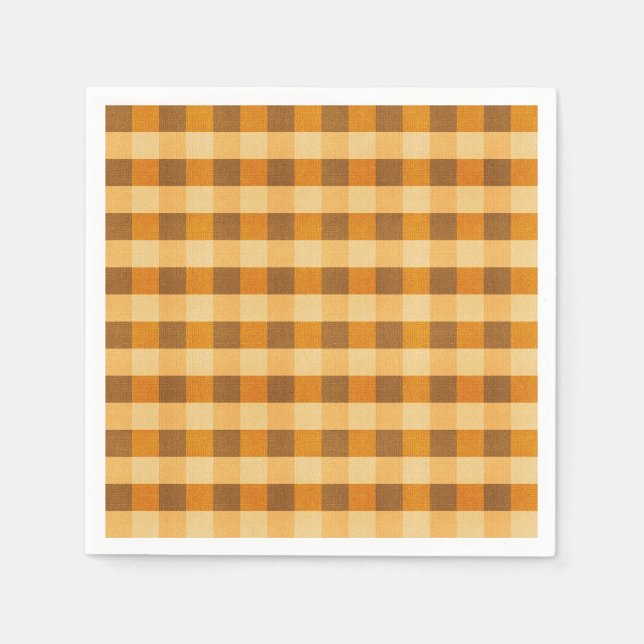 Serviette En Papier Plaid Chaleureux d'Automne  (Devant)