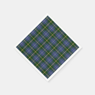Serviette En Papier plaid de tartan bleu de la Nouvelle-Écosse de