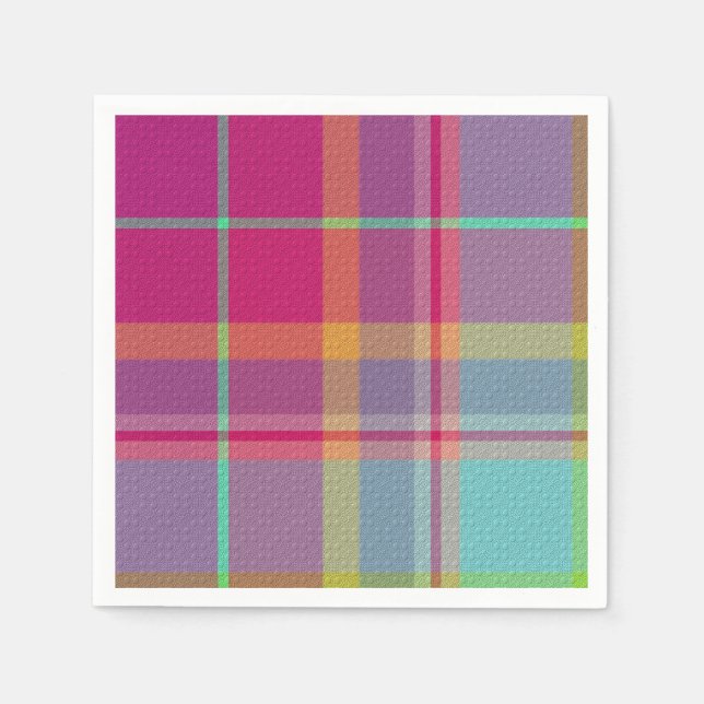 Serviette En Papier Plaid décoratif (Devant)