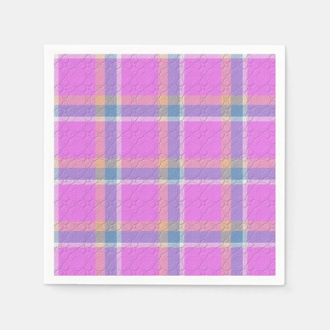 Serviette En Papier  Plaid Décoratif  (Devant)