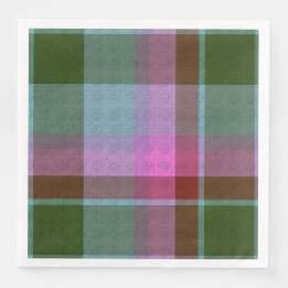 Serviette En Papier Plaid Décoratif