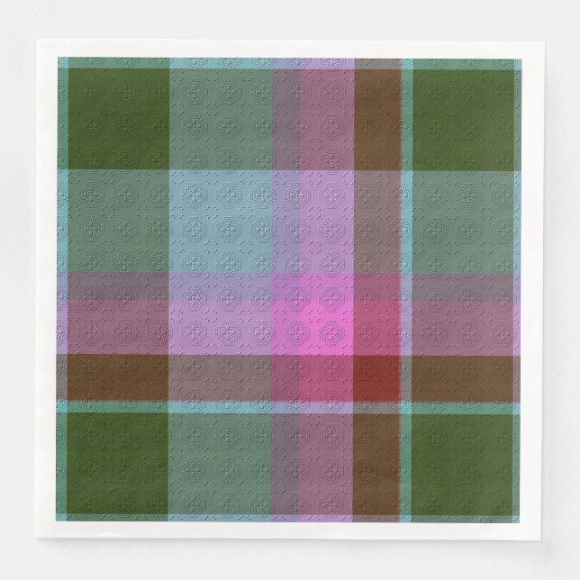 Serviette En Papier  Plaid Décoratif (Devant)