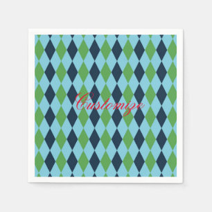 Serviette En Papier Plaid Thunder_Cove de diamant de rockabilly