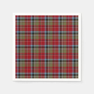 Serviette En Papier Plaid vintage rouge de tartan de la Caroline du