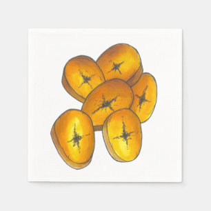 Serviette En Papier Plaines frites Cuisine Bananes Caraïbes Alimentati