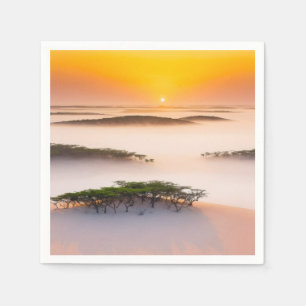 Serviette En Papier Plaines Nature Savannah Extérieur Paysage Calme Ar