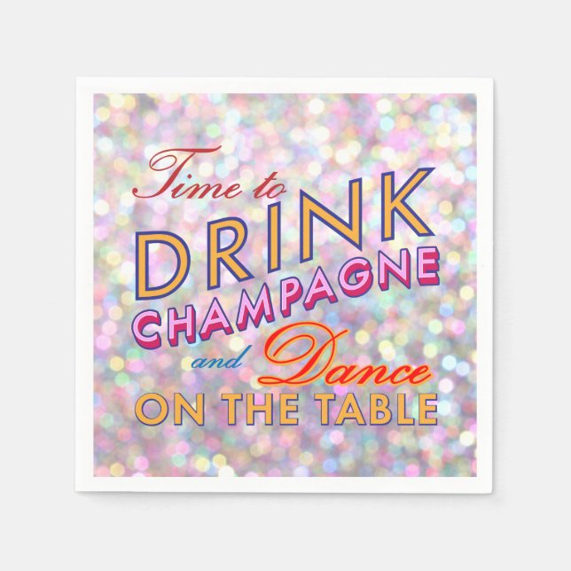 Serviette En Papier Plaisir, Flirt & Napkin coloré (Devant)