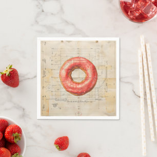 Serviette En Papier Plan directeur Vintage Doughnut