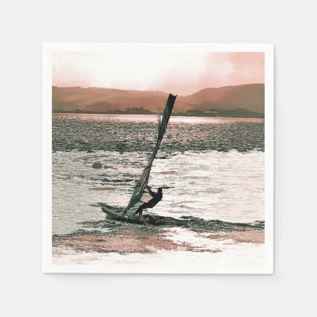 SERVIETTE EN PAPIER PLANCHE À VOILE (Devant)