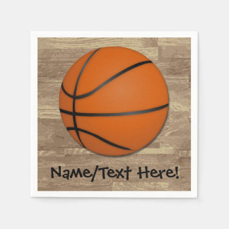 Serviette En Papier Plancher en bois de basket-ball personnalisé