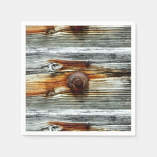 Serviette En Papier planches de bois flotté rouillé Thunder_Cove (Devant)