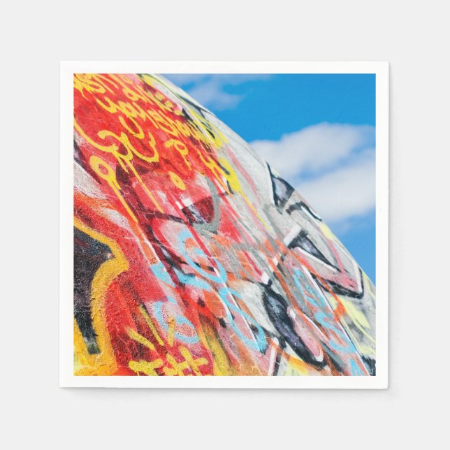 Serviette En Papier planète graffiti (Devant)
