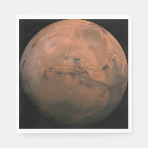 Serviette En Papier Planète Mars Valles Marineris Astronomie Papier