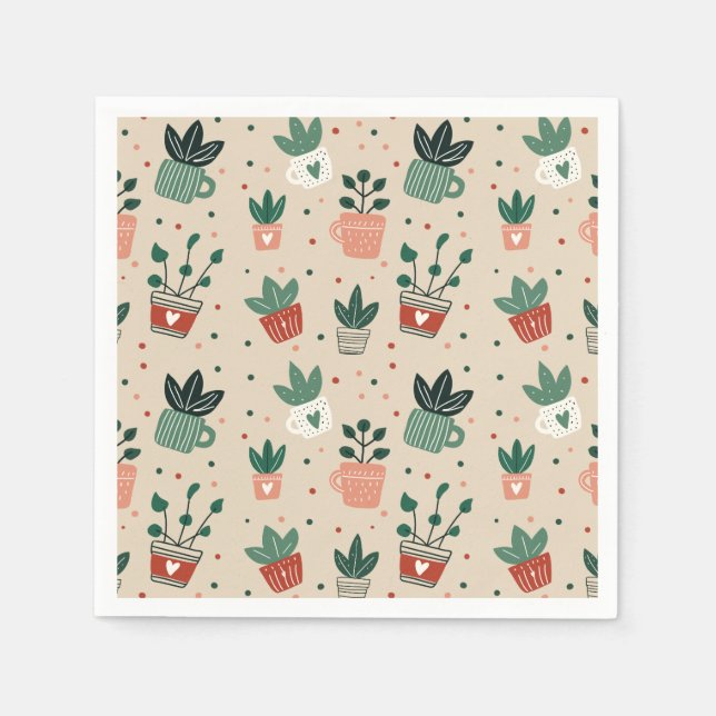 Serviette En Papier Plant Lover Paper Napkins (Devant)