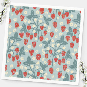 Serviette En Papier Plante de fraise vintage