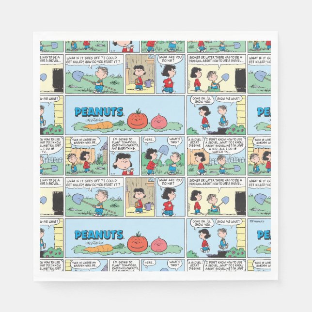 Serviette En Papier Planter Un Jardin Végétal (Devant)