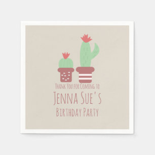 Serviette En Papier Plantes de cactus modernes en pot pour fête d'anni