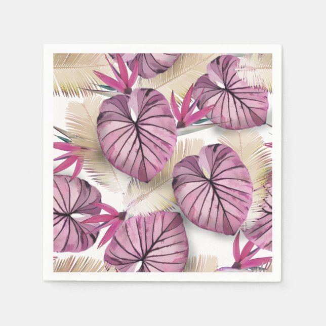 Serviette En Papier Plantes exotiques (Devant)