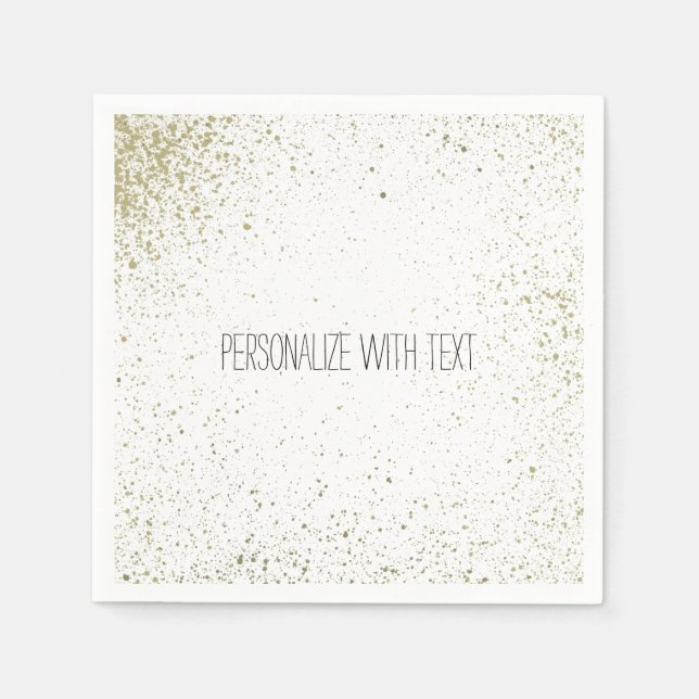 Serviette En Papier Plaque de peinture or (Devant)