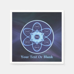 Serviette En Papier Plaque de séchage fractale bleue