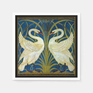 Serviette En Papier Plaque de souris Art Déco Swans