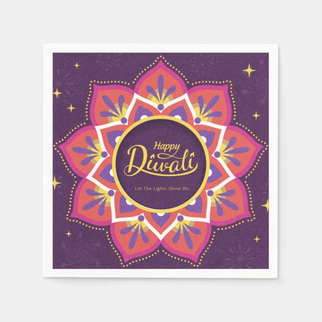 Serviette En Papier Plaque en papier Diwali (Devant)